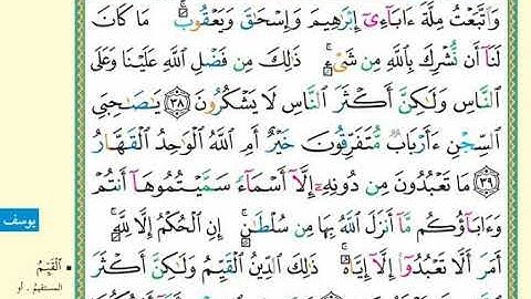 سورة يوسف / العيون الكوشي (مكتوبة )