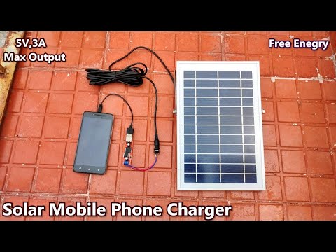 How To Make Solar Powered Mobile Charger | 5v 3A USB Output | Free Energy | POWER GEN