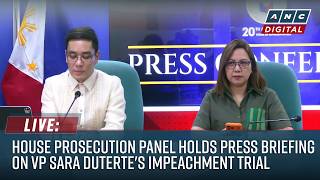 LIVE: House Prosecution Panel holds press briefing on VP Sara Duterte's Impeachment Trial August 4