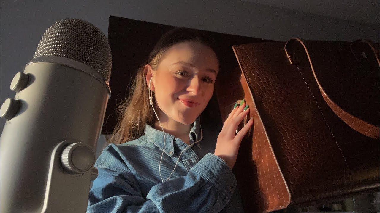 ASMR - What’s in my work bag! (trigger assortment, whispers)