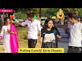 Pulling Cheeks Prank || Part-2 #Pulling #stranger #cheek #prank #India #prayagraj #Allahabad ||