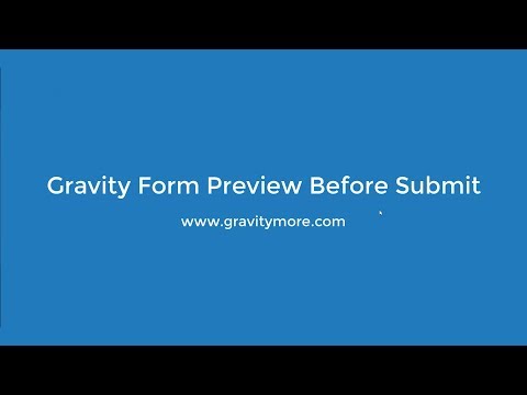 Preview Submission in Gravity Forms