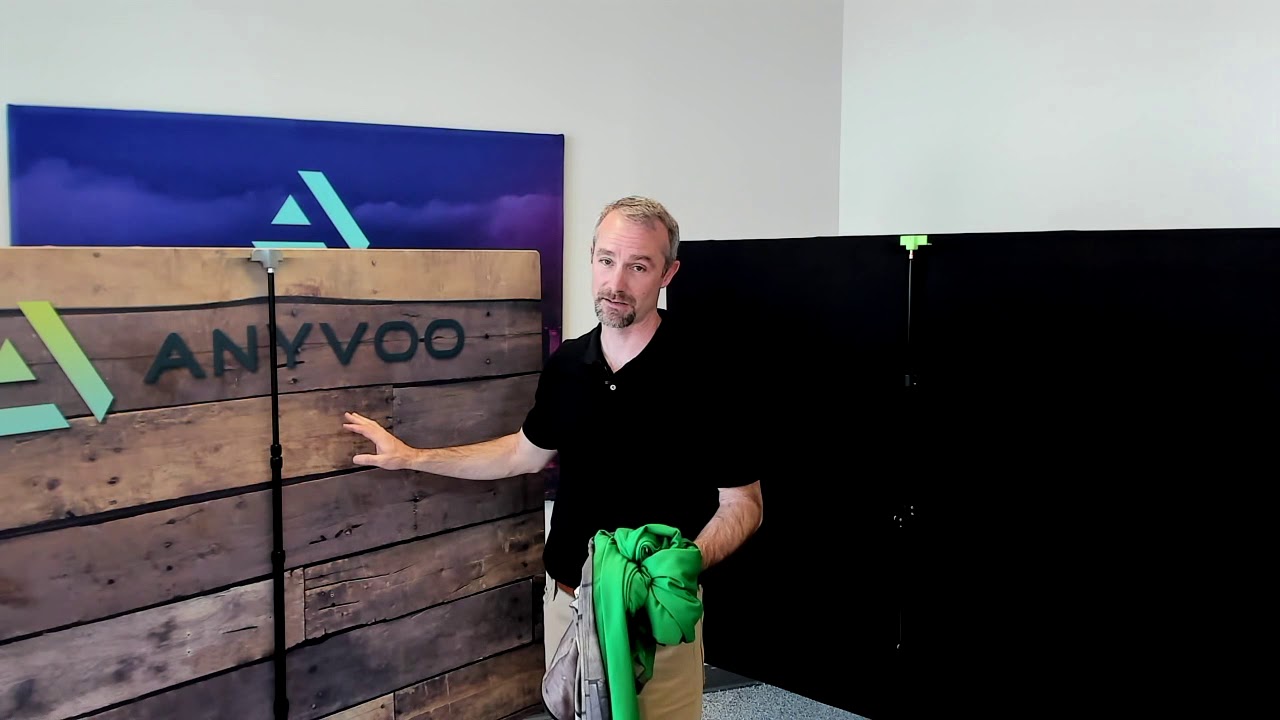 How do I choose the back of my Anyvoo webcam backdrop?