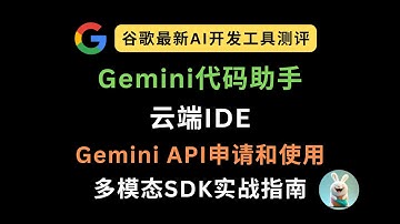 谷歌最新AI开发工具测评：Gemini代码助手、云端IDE、Gemini API申请和使用与多模态SDK实战指南