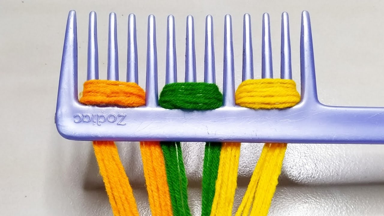 Amazing 2 Beautiful Woolen Yarn Flower making ideas with Hair Comb