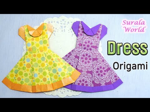 How to make a Paper Dress, Origami Dress Tutorial, DIY