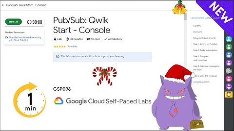 Pub/Sub: Qwik Start - Console | #2024 | #GSP096 |#qwiklabs