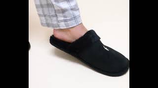 House Of Slippers Polo Ralph Lauren Summit Scuff Ii Ladies Microsuede Mule Slippers Black