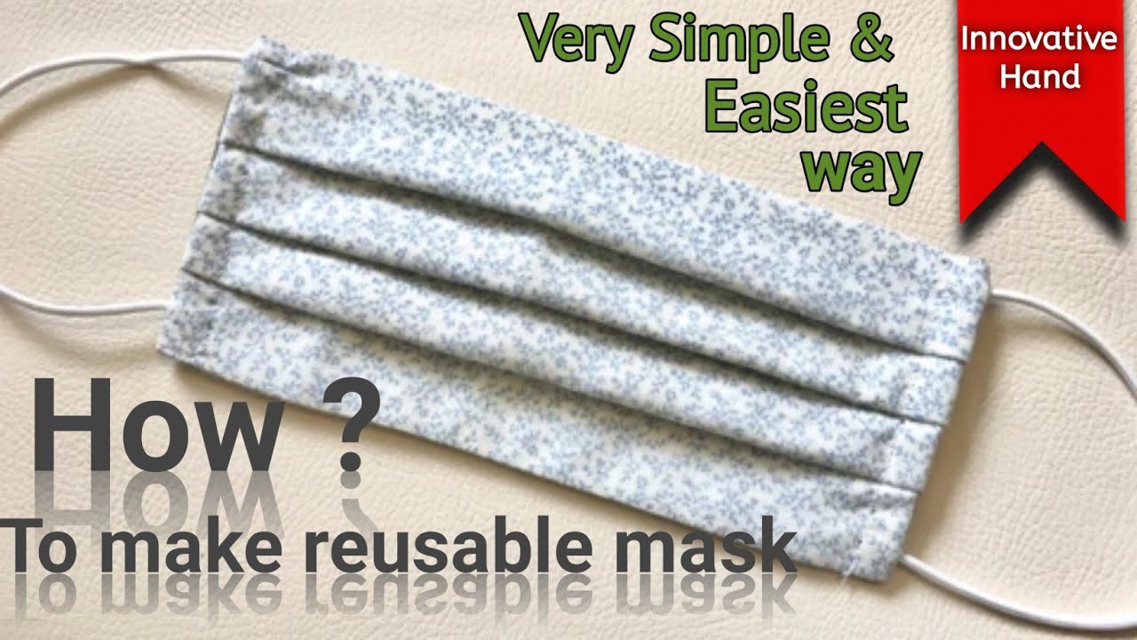 How to make face mask cloth || Reusable || Home made || Mask Craft [ Simple & Easiest Way ] 