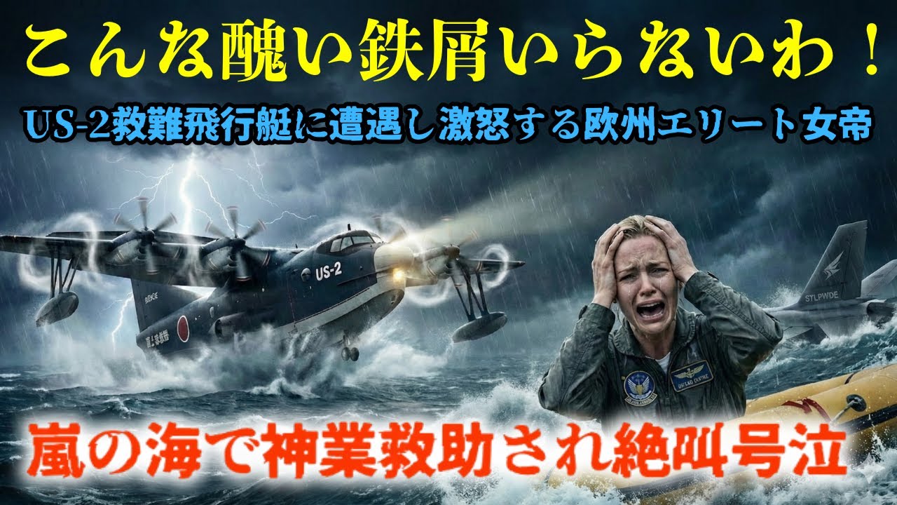 「US-2はゴミ」と笑う欧州女帝→嵐の海、魔改造された神業着水で救助され涙の土下座