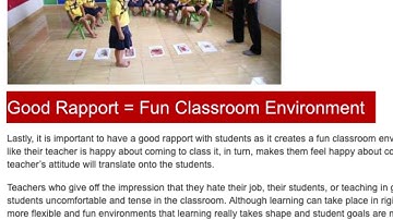 Strategies for Building Rapport with Students - Building Student Rapport | ITTT TEFL BLOG