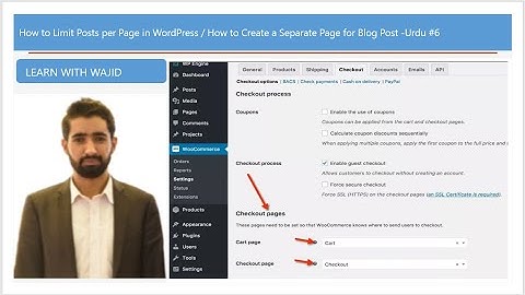 #6 How to Limit Posts per Page /How to Create a Separate Page for Blog Post in WordPress #Urdu