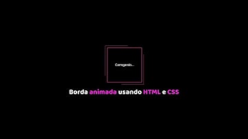 Borda animada usando HTML e CSS #20