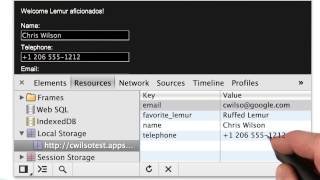 Celebrity Using local storage - Mobile Web Development Profile