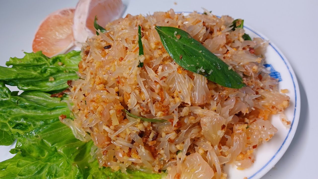 pomelo salad [Resep salad jeruk bali thailand YouTube