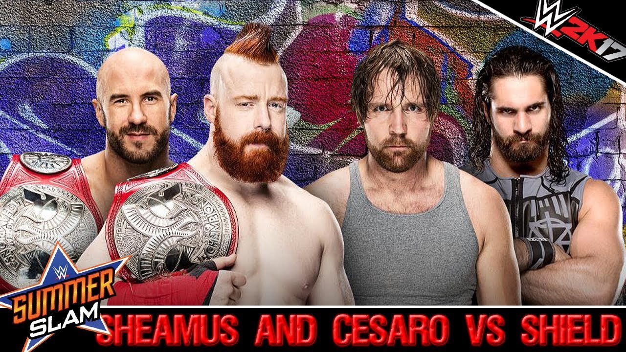 WWE 2K17 (Summer Slam 2017) Sheamus & Cesaro Vs Shield - RAW TagTeam Championship (PS4 Pro Gameplay)