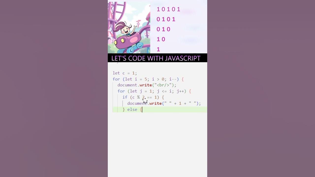 Number pattern program in javascript | javascript tutorial for ...