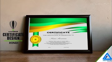 How to Award Certificate Design Coreldraw in hindi tutorial