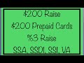 $200 Monthly Raise, $200 PrePaid Debit Card & 3% Raise in 2021 for SSA, SSDI, SSI, VA, Medicare