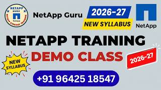 NetApp Training || Demo Class 2026-27|| From Scratch to Advanced level ||  #netapp #ontap