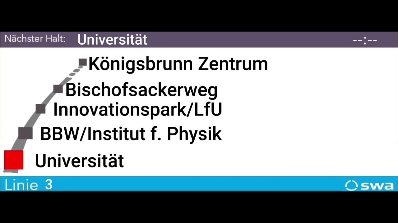 Ansage Bis Königsbrunn Linie 3 SWA Augsburg