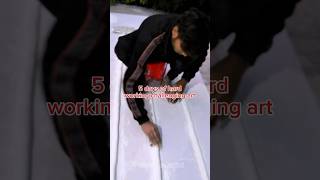 3D wall Muller panting 😲😲5 days of hard working challenging art 😲#shorts #shortvideo #art 👍👍