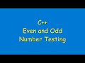 A C++ Program to test if the number is Even or Odd