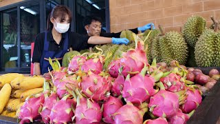 Crazy skill!!! Amazing fruit cutting master!!!Tropical Fruit Experience Center & Fruit Buffet !!!