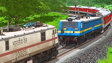 WAG7 to WAP7 RAJDHNAI LOCOMOTIVE CHANGE | BUMPY RAILROAD | Train Simulator | Railworks | NTG GAMING