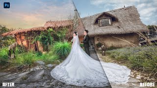 Amazing Asian Wedding Photo Retouching | Photoshop CC 2021 screenshot 5