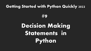 Decision Making Statements in Python I if-else | If-elif-else Wealth