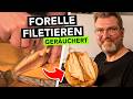 Geräucherte FORELLE FILETIEREN für Anfänger 🔪 (super einfach &amp; grätenfrei)