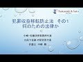 犯罪収益移転防止法　その１　何のための法律か