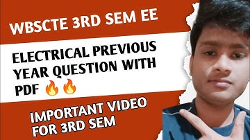 WBSCTE 3RD SEM ELECTRICAL PREVIOUS YEAR QUESTIONS PAPER 🗞️ #wbscte