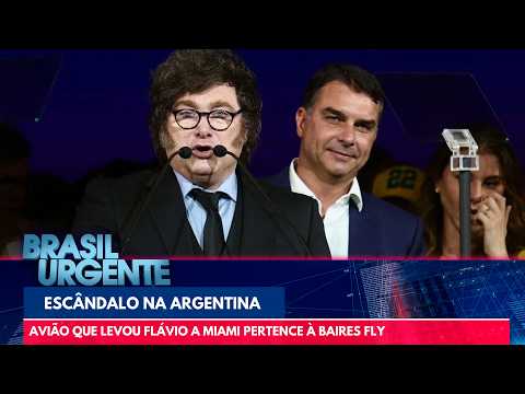 Jet that took Flávio to the U.S. linked to scandal in Milei's government | Brasil Urgente