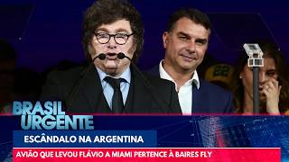 Jet that took Flávio to the U.S. linked to scandal in Milei's government | Brasil Urgente