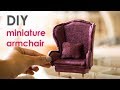 Diy miniature nosew armchair tutorial  alice in wonderland inspired