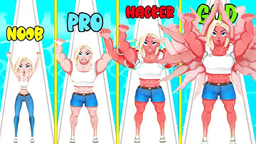 NOOB vs PRO vs HACKER vs GOD in Lady Toss | New Version Buddy Toss Game