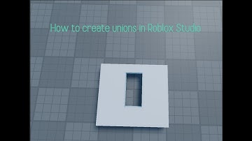 How to create unions in Roblox Studio!