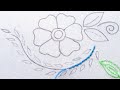 Hand embroidery beautiful floral design with some easy sewing stitch for beginners