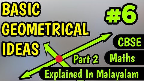 CBSE class 6 Maths|# Basic Geometrical Ideas|Ex- 4.2| In Malayalam
