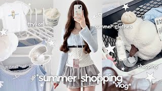 shopping vlog 🐚🛒𖦹˖°. | taobao try-on haul, summer clothes, room decor ༘⋆ 🏷