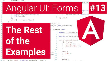 The Rest of the Examples #13 - Angular User Interface Projects