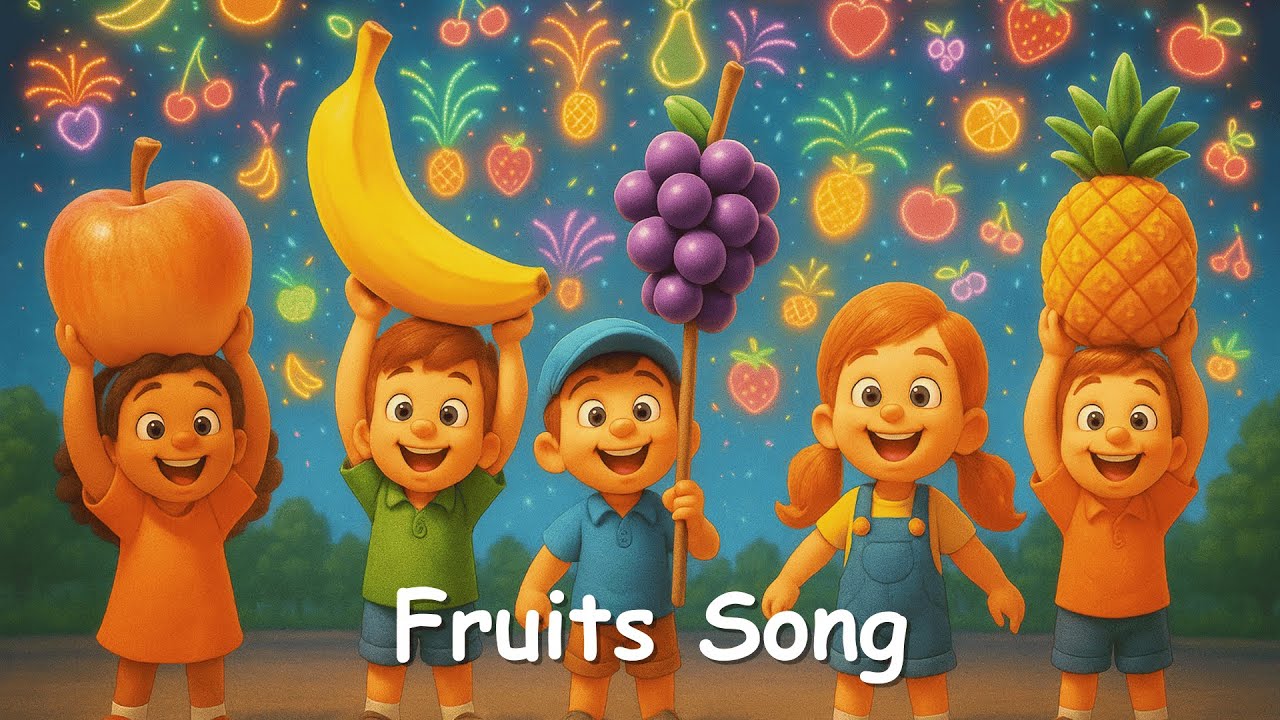 Fruity Fun Parade 🍎🍌🍊 | Fun Fruit Song for Kids | Learn Fruit Names ...
