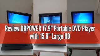 Review DBPOWER 17.9" Portable DVD Player with 15.6" Large HD Swivel Screen, 6 Hour Rechargeable Batt