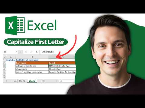 How to Capitalize Excel First Letter of Each Word in a Cell (2026 Full Guide)