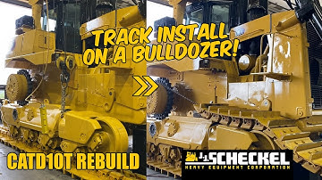Initial track install on our CAT D10T Rebuild machine. #heavyequipment #caterpillar