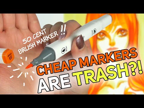 CHEAP BRUSH MARKERS ARE TRASH?!👀 | My THOUGHTS | 50 cent Woolworth Dollar Store Brush Markers