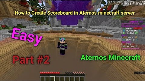 💯💯How to make scoreboard in Aternos Minecraft Server | Part 2 | All versions available | Easy |