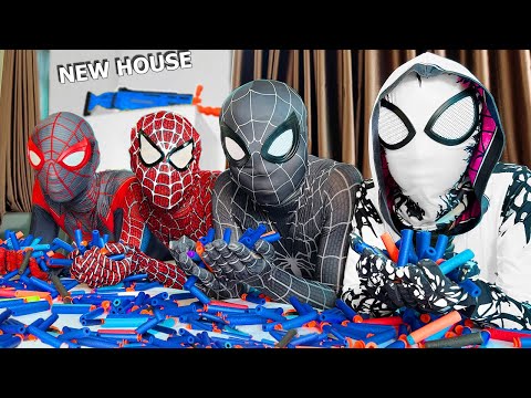 TEAM SPIDER-MAN vs SPIDER-GIRL in REAL LIFE || One Day At New House ( Live Action ) | LFLife TV